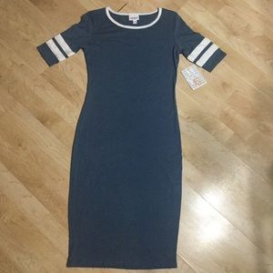 *NWT* LuLaRoe Blue and White Julia Sheath Dress XS